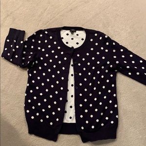 Talbots polka dot cardigan
